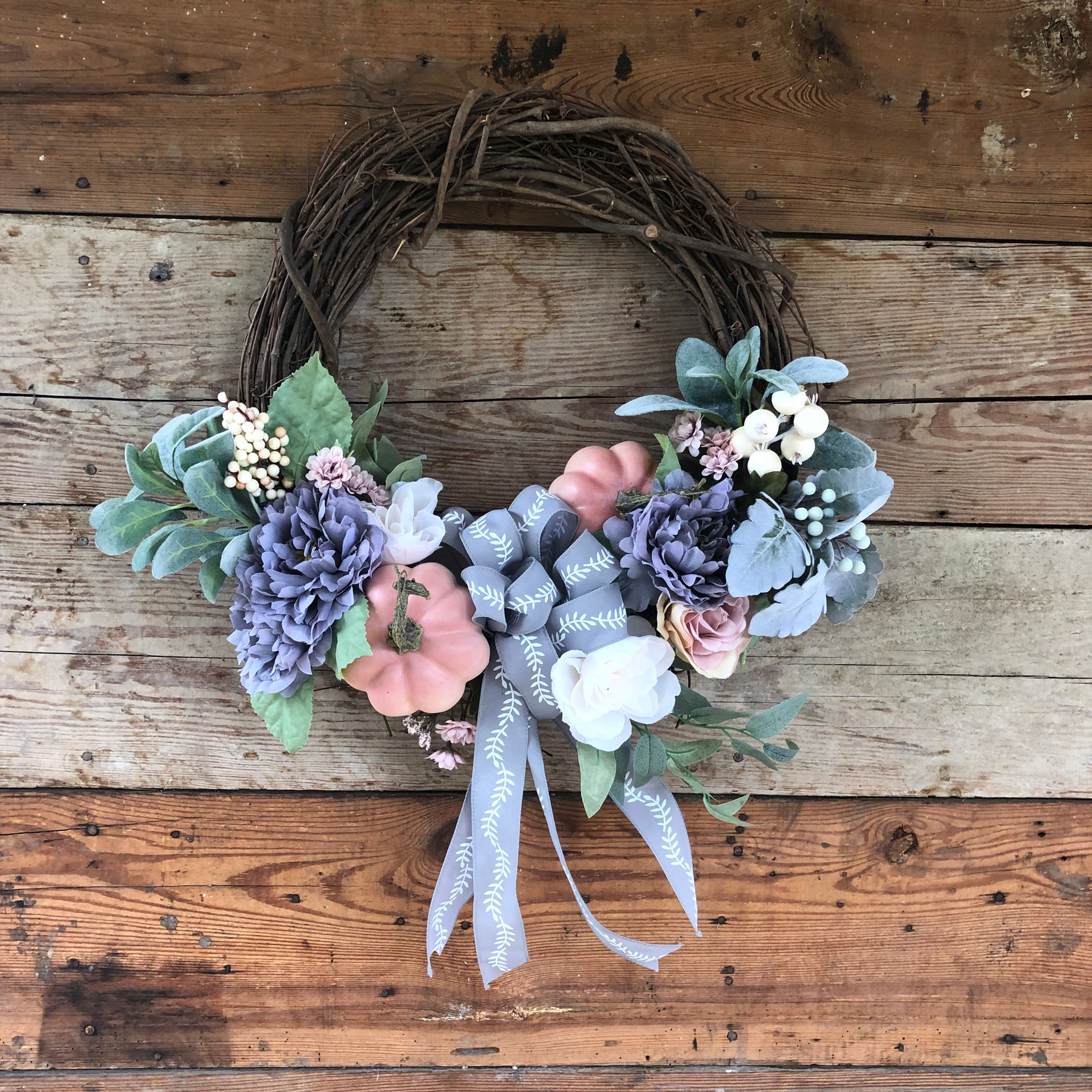 Rose Pumpkin Wreath