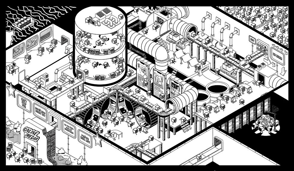 Illustration from the climate action game, 'Focus, But Where?'