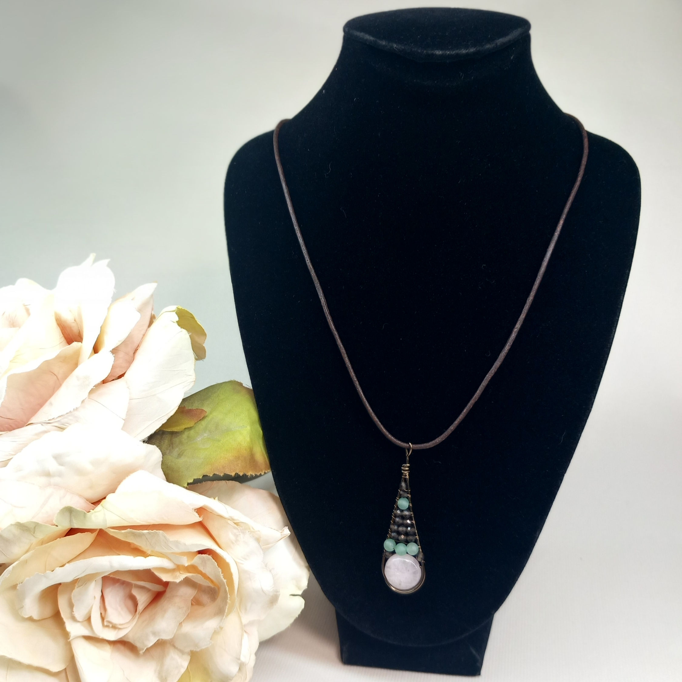 Rose & Smokey Quartz / Green Adventurine