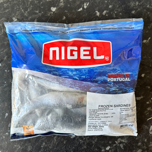 Whole Frozen Sardines Kings Lynn Raw