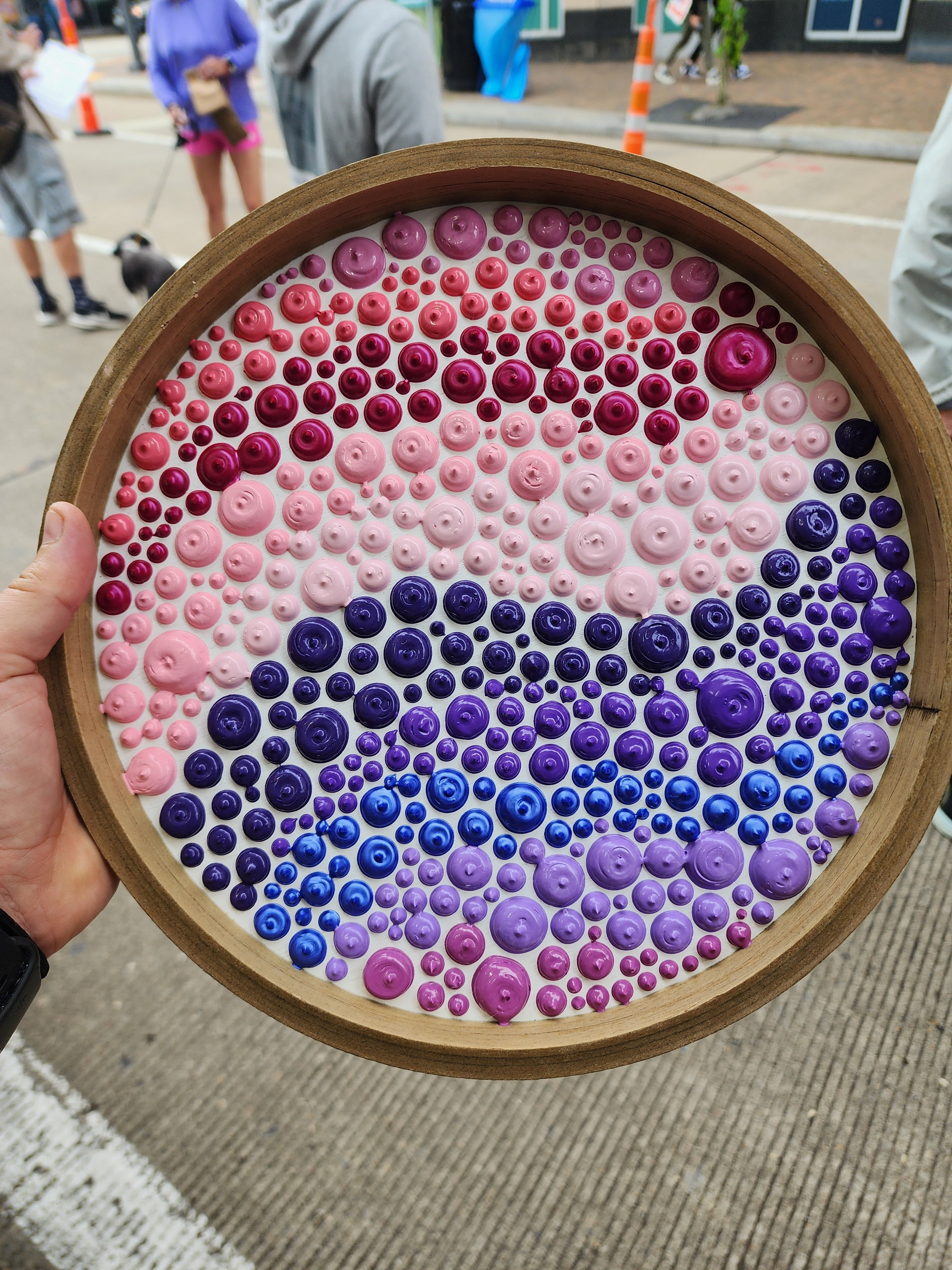 11 inch pointillism piece