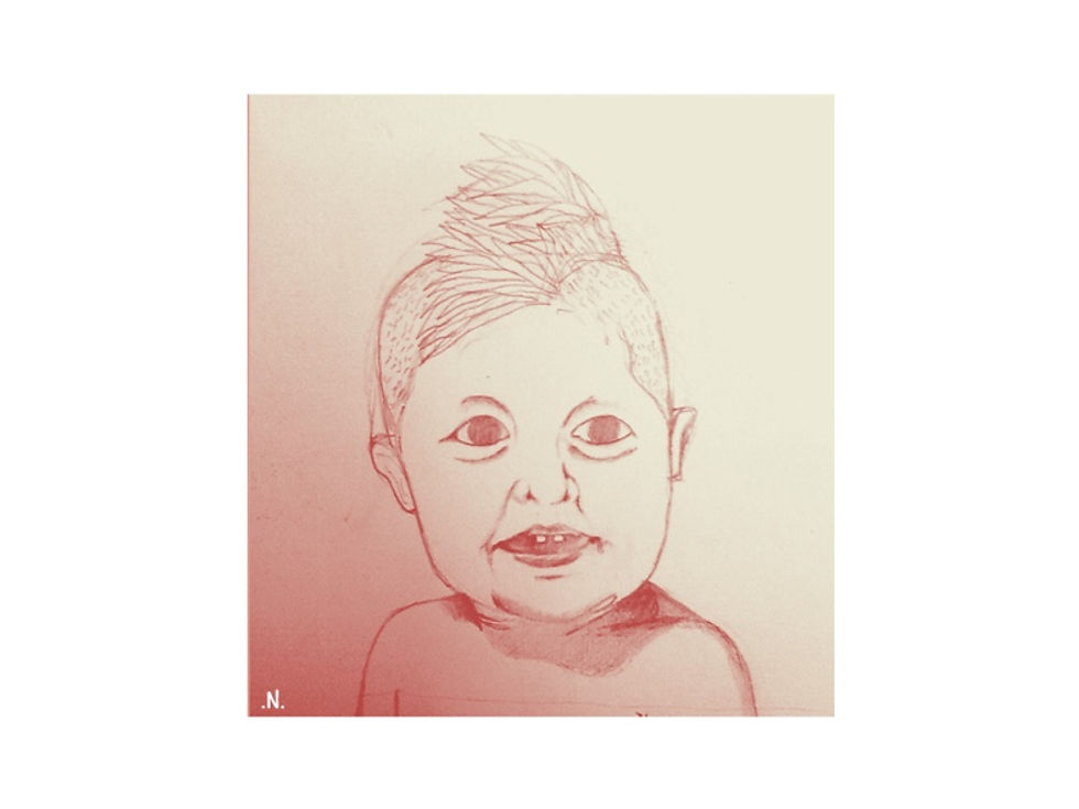 Drawing free hand by Novian. March 2015.
