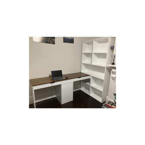 Desk/Bookcase combination unit Whitewood Warehouse