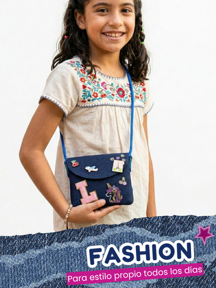 Bolsa DIY para niñas estilo Fashion personalizada con accesorios creativos