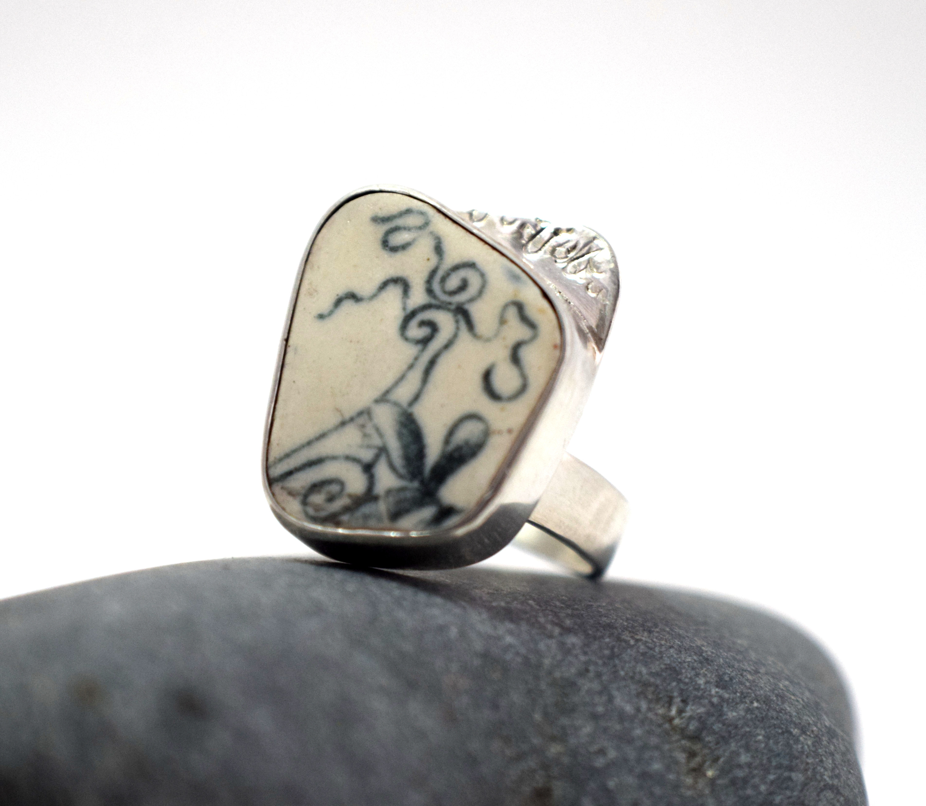 White and Black ring