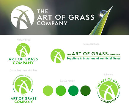 Art of Grass first concept for branding and visual identity design by Corette Cornelia Design
