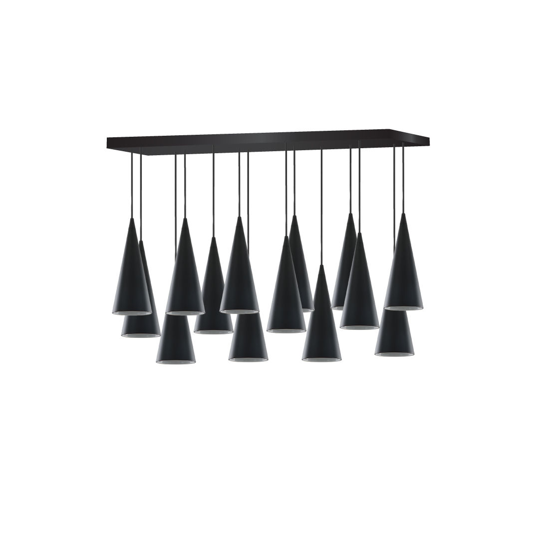 Multi-drop Rectangular 14 Head Black (Q500)