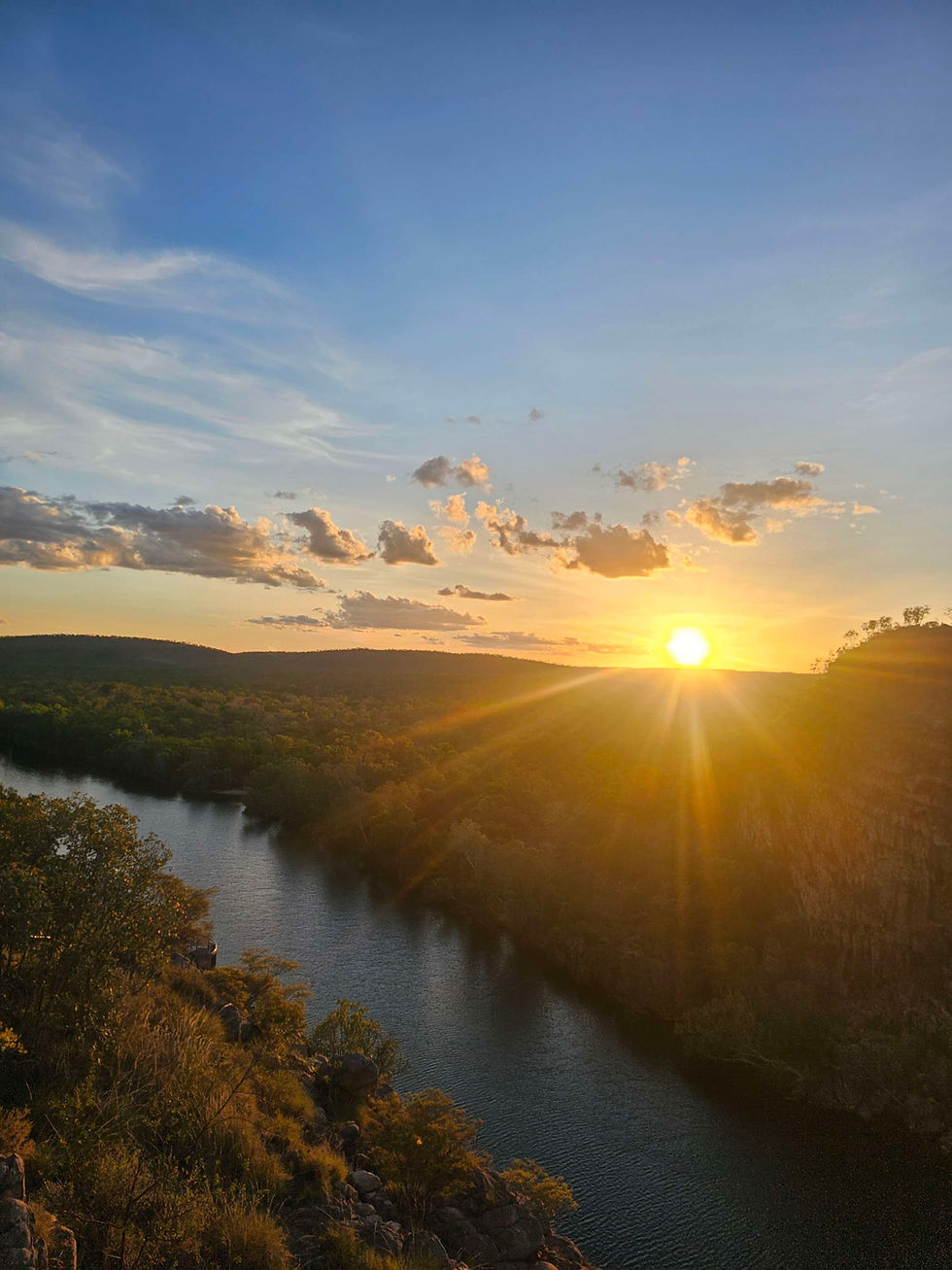 Baruwei lookout sunset, Katherine Gorge