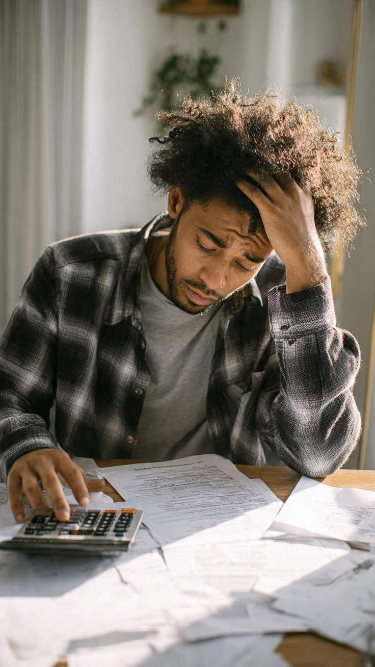 A broke and stressed campus student. Photo from pinterest.