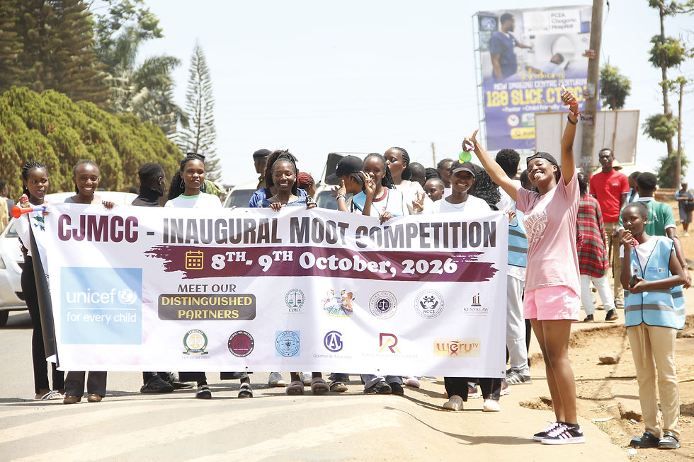 Chuka University students during the walk. Photo by Denis Elvis.