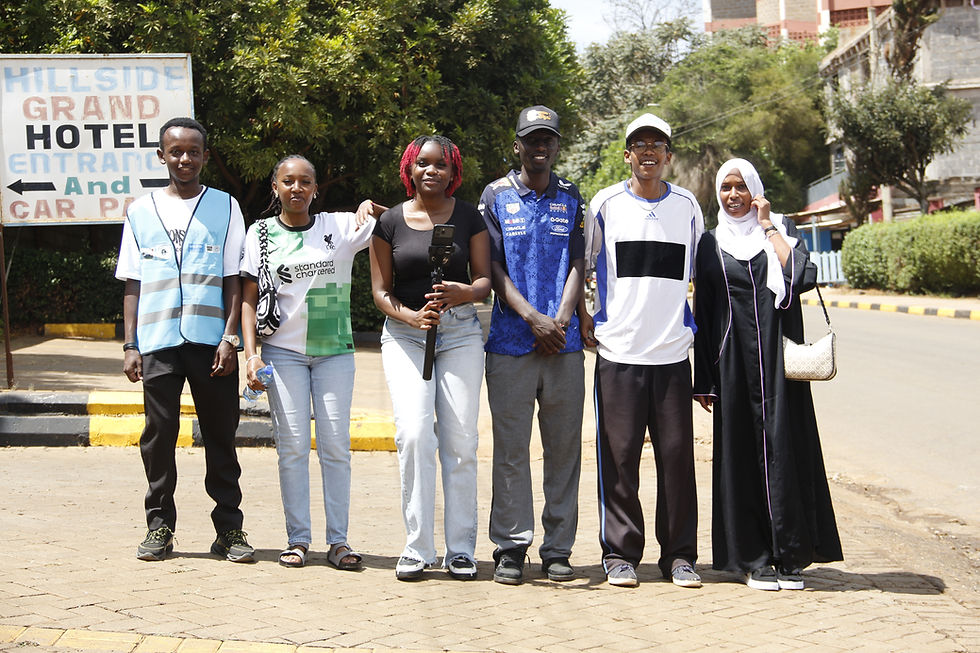 Some of the Campus Review members with the law students, who went for the walk. Photo by Denis Elvis.