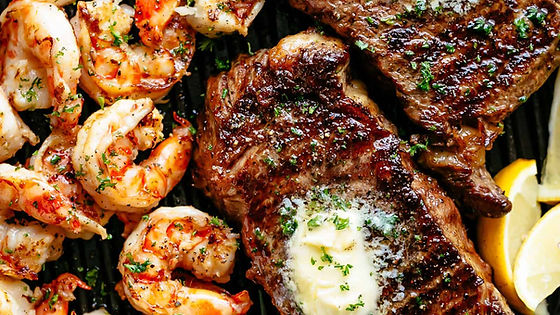 Strip Loin Steak and Shrimp