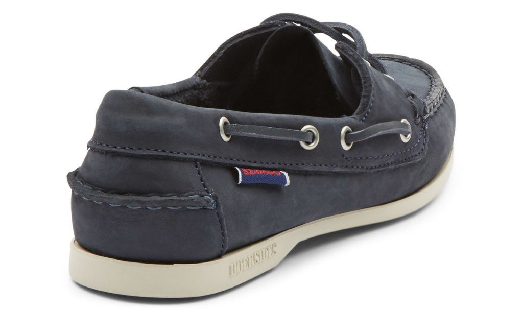 Sebago Women’s Jacqueline Leather Boat Shoe in Blue Navy