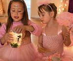 fairy lantern craft at fairy themed children's party in Devon