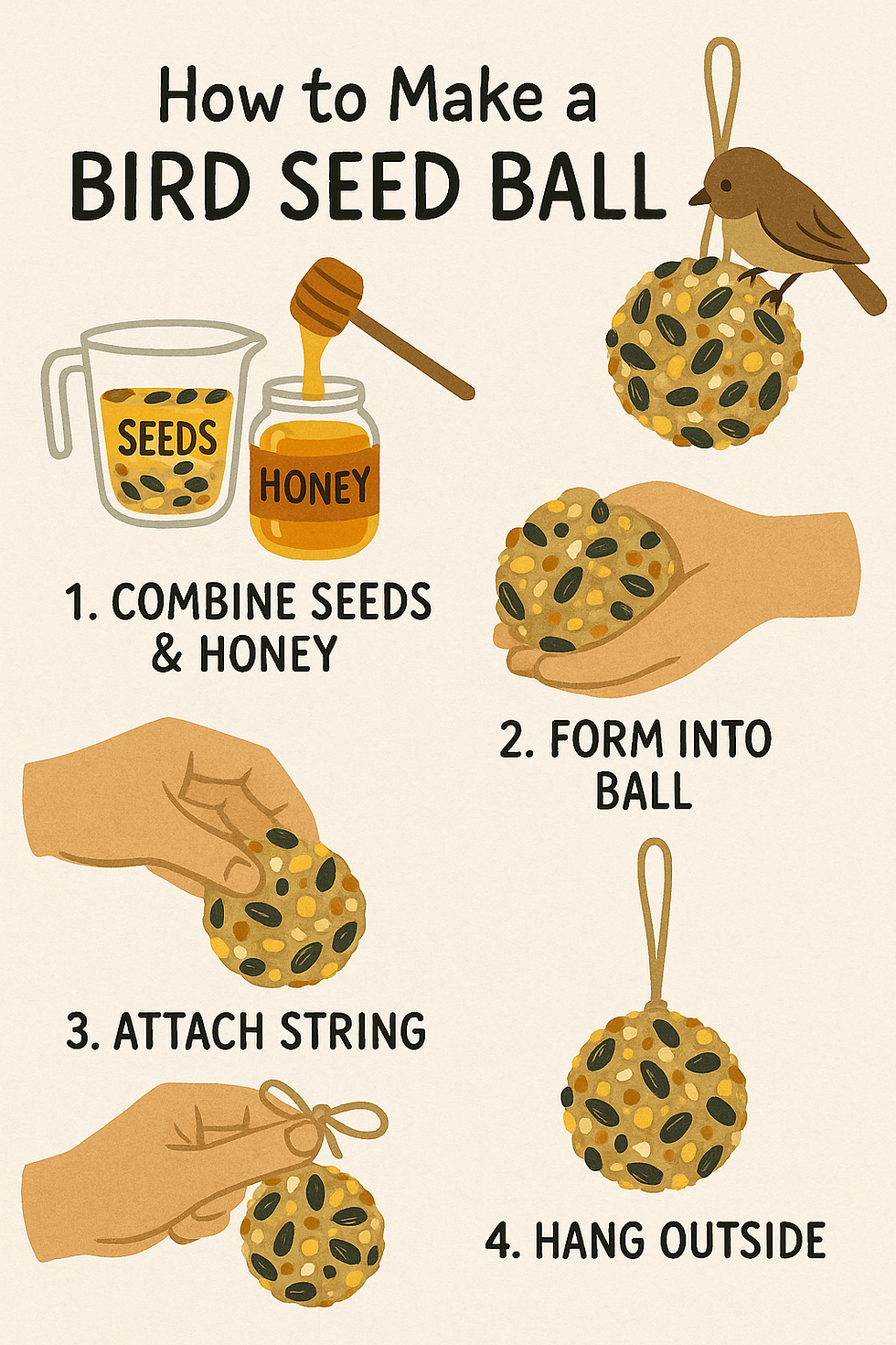 Bird seed ball recipe