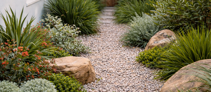 Native styled side yard garden