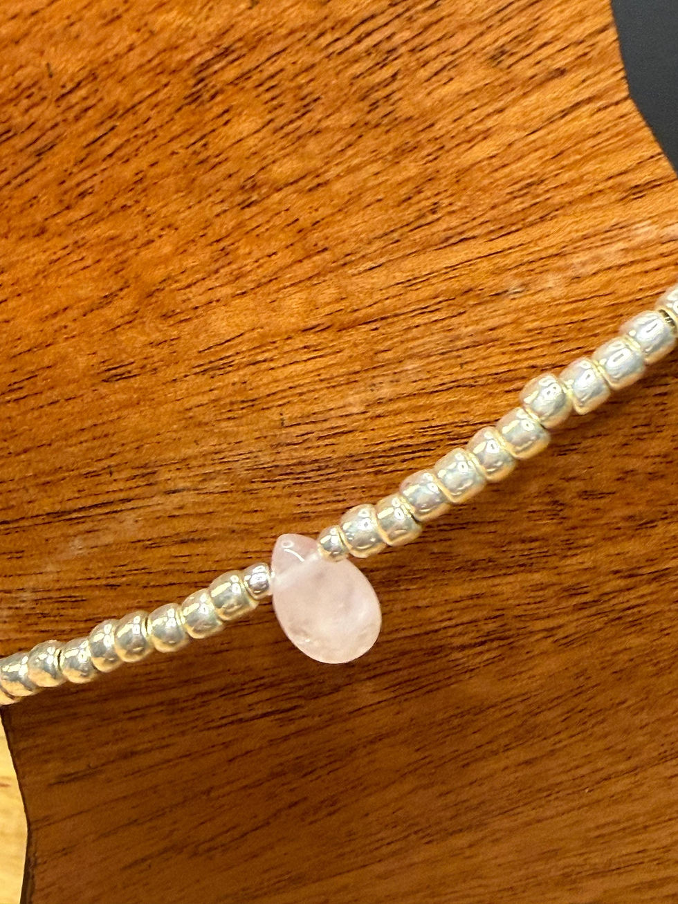 Thumbnail: Handmade Beaded Gemstone Bracelet, Silver or Gold, Custom Choice