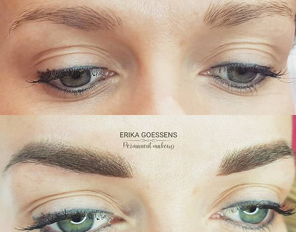 Ombre wenkbrauwen permanente make-up