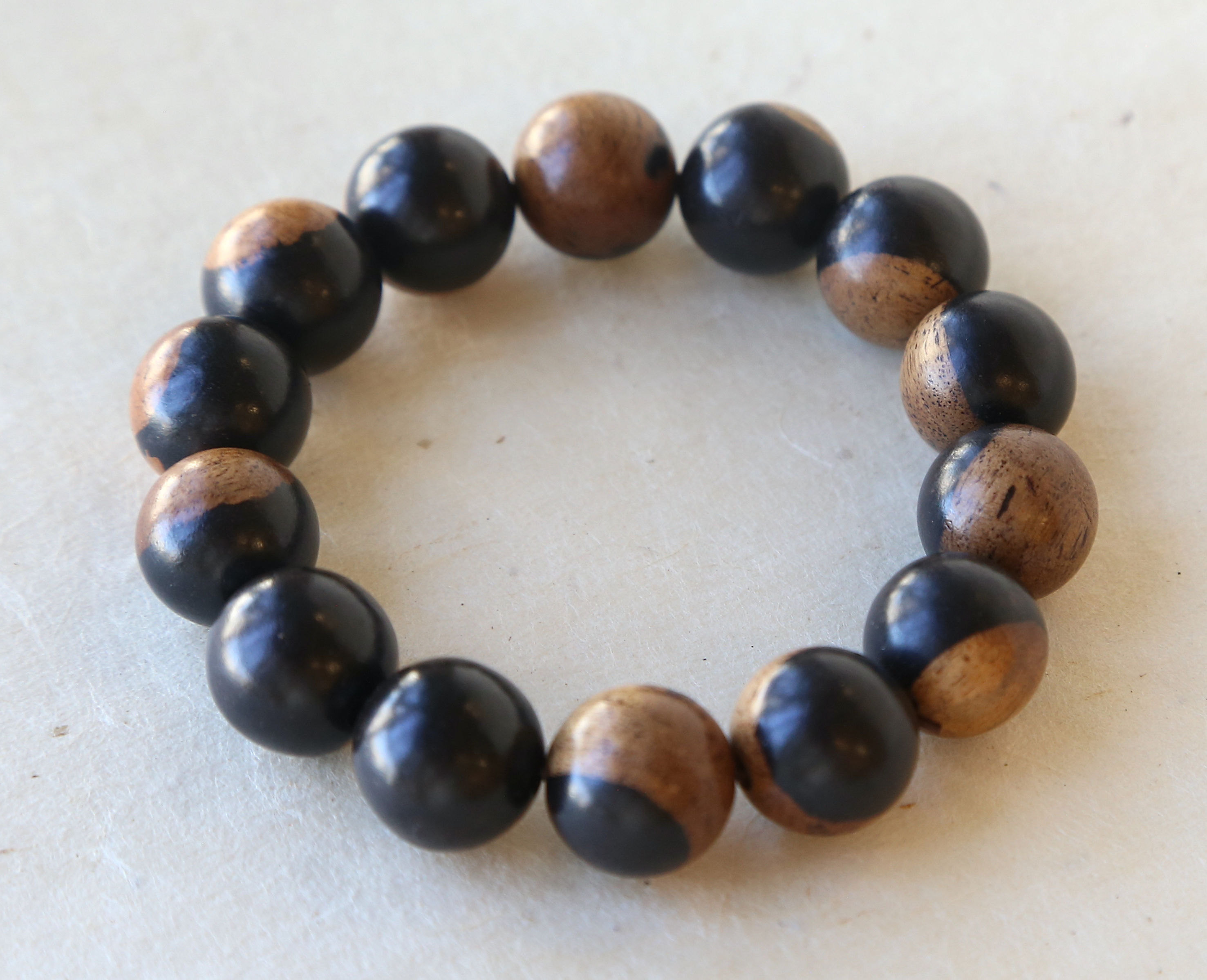 陰陽木14粒beads 13mm YinYang beads bracelet