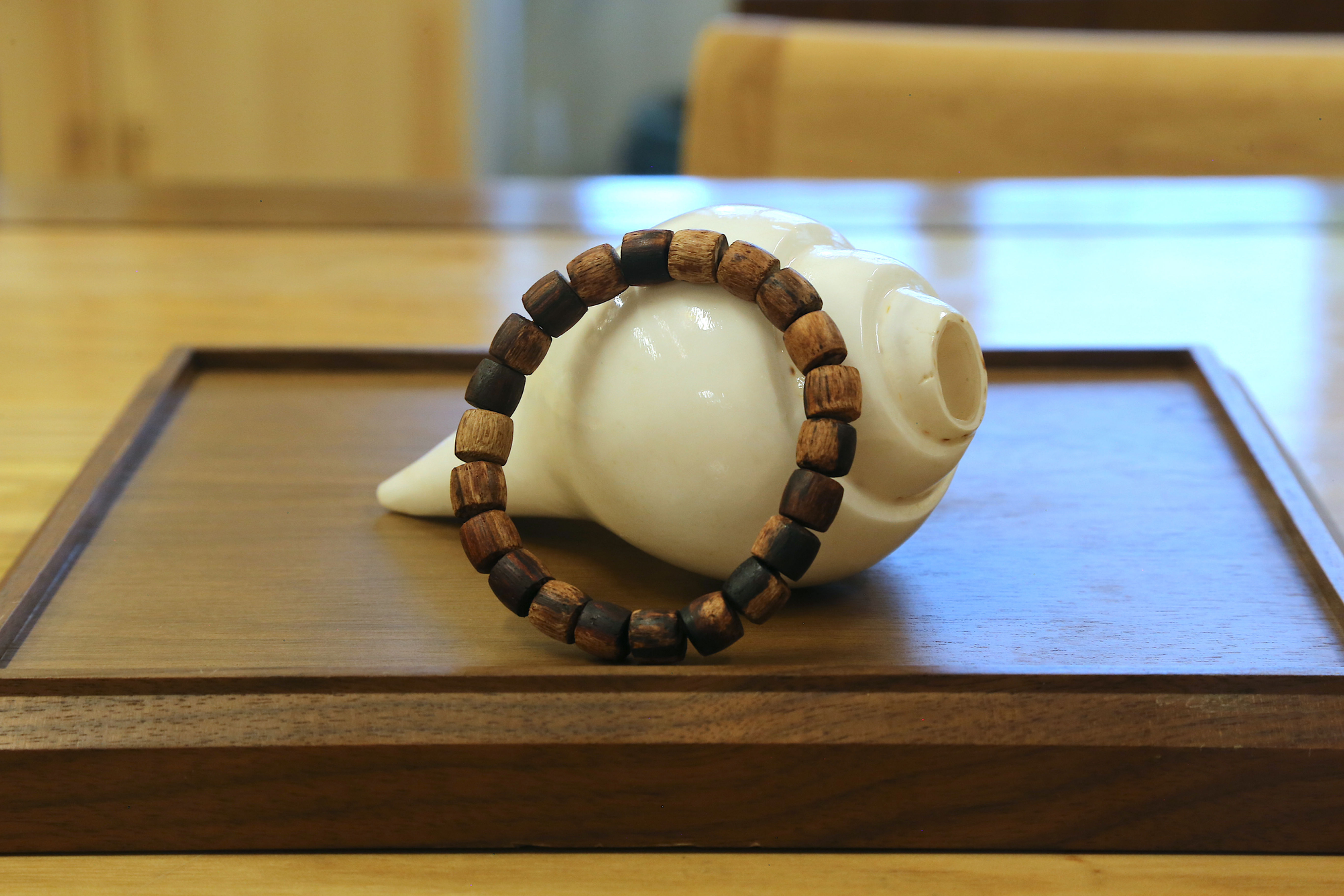 辟邪鎮宅之選-緬甸降真香桶珠手串22粒beads 7mm Burma Lakawood Bracelet