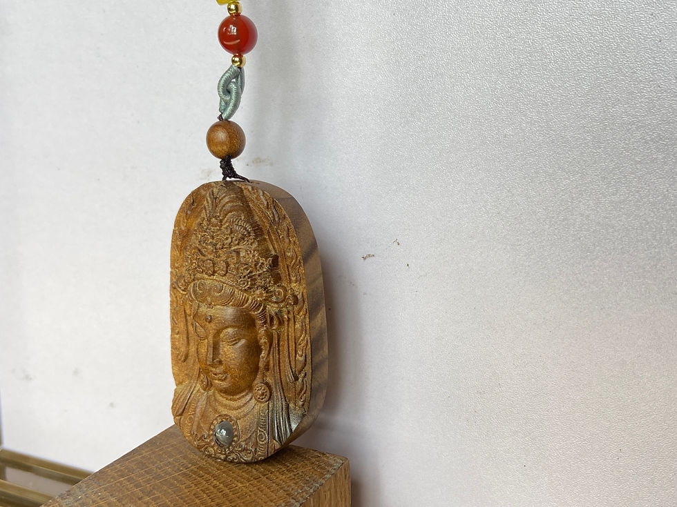 Thumbnail: 老料土沉金絲楠菩薩牌 (Earth-Sinker)Aged Golden-threaded Nanmu Bodhisattva