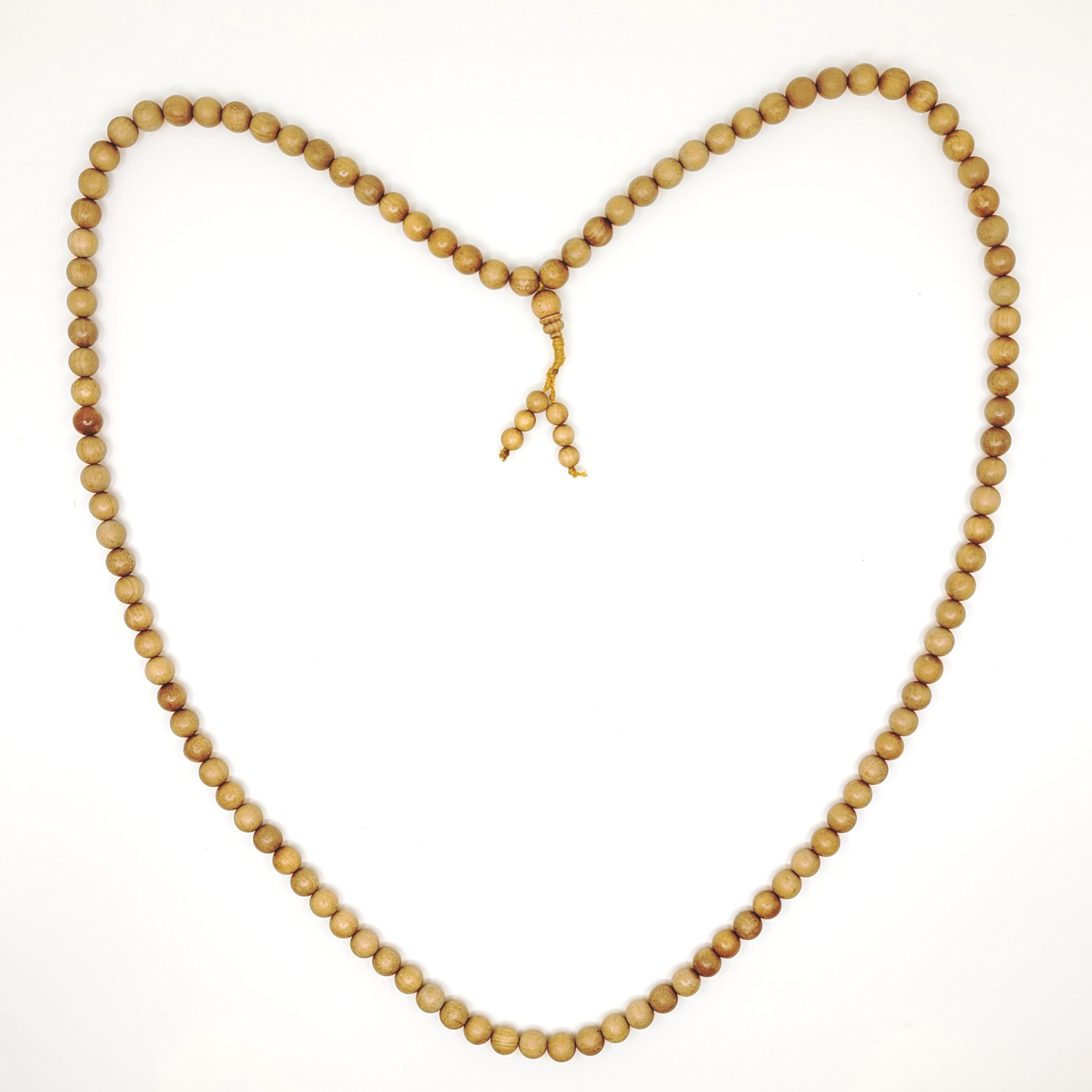 (最頂級檀香)印度邁索爾貢檀念珠108粒8毫米 Indian Mysore Sandal Mala 108beads 8mm