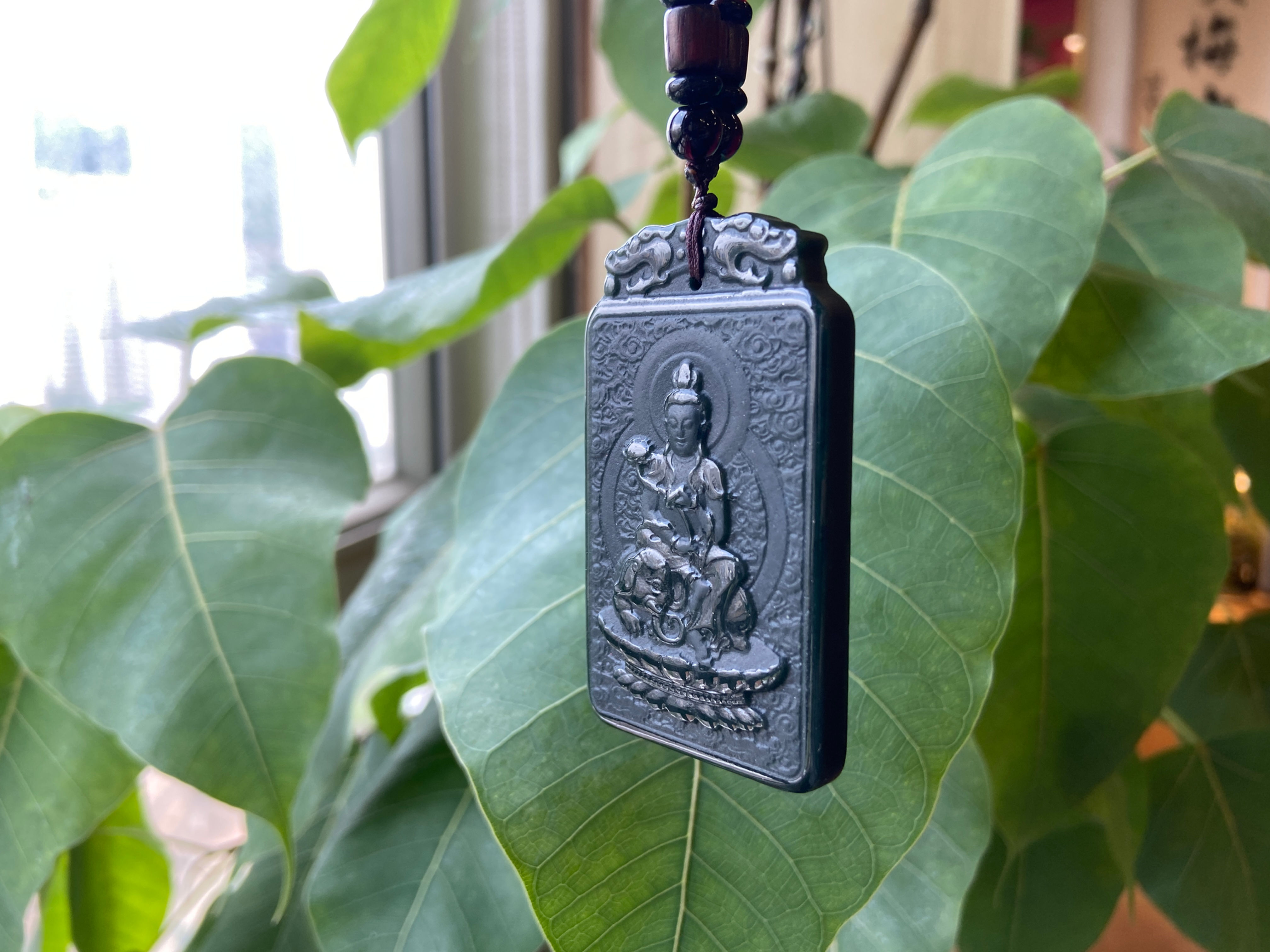 龍本命佛普賢菩薩塔青吊墜Samantabhadra Bodhisattva Taqing Pendant
