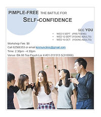 pimple-free self-confidence workshop