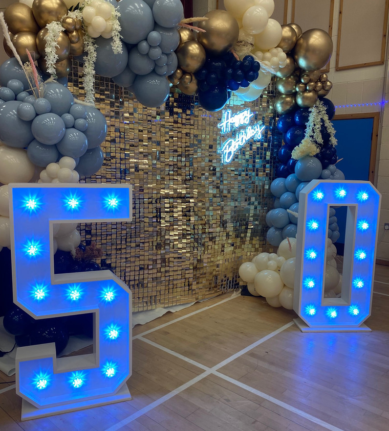 Giant Light Up Number Hire