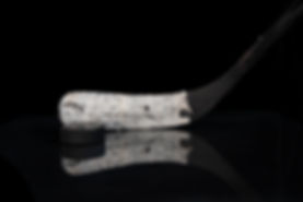 hockey stick and puck