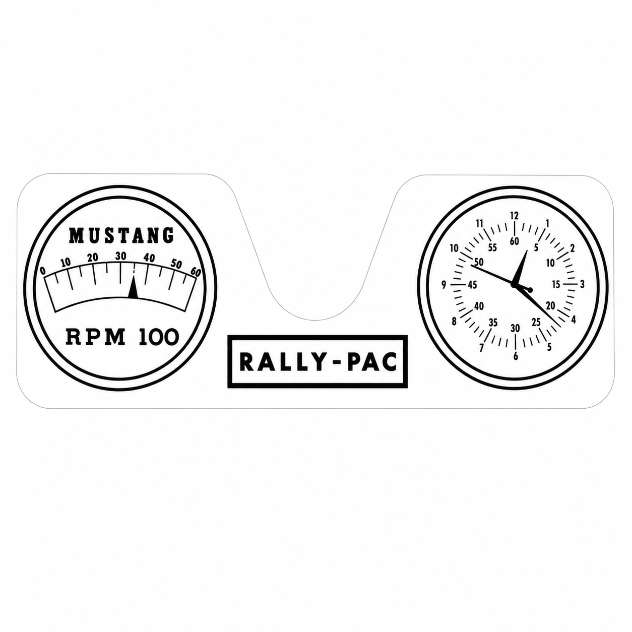 Mustang Rally Pac Dash Decal