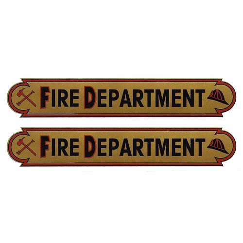 FIRE DEPARTMENT PEDAL CAR DECALS Creative Graphics