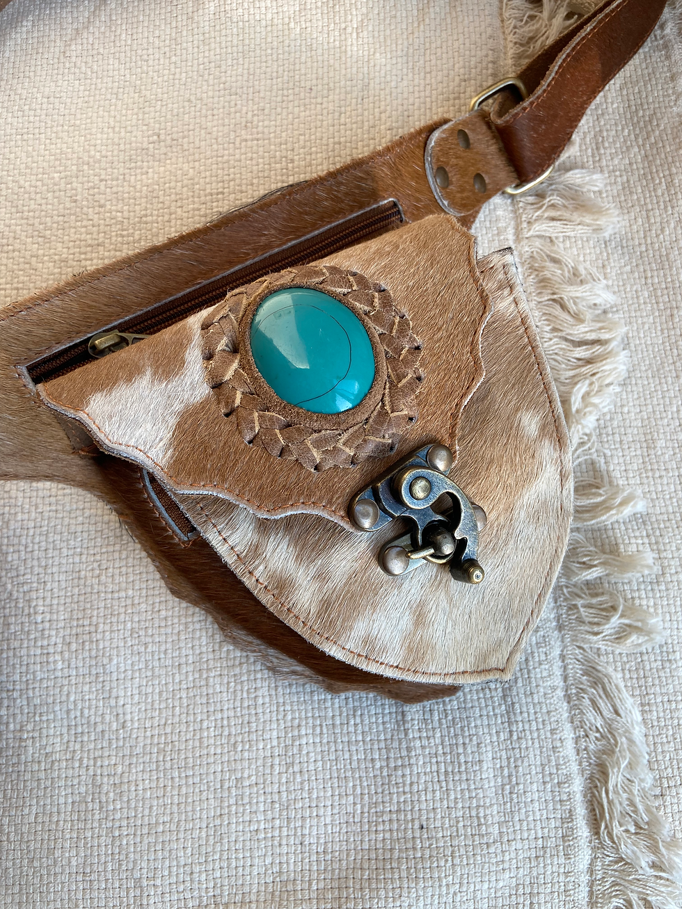 Leather Belt Bag ✿ Ibiza Turquoise