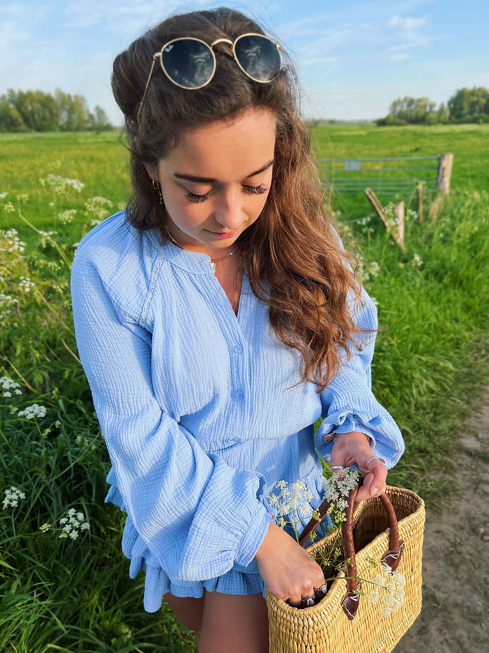 June Playsuit | Blauw