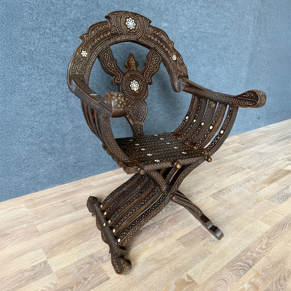 Miniatura: COPPIA DI POLTRONCINE MORESCHE