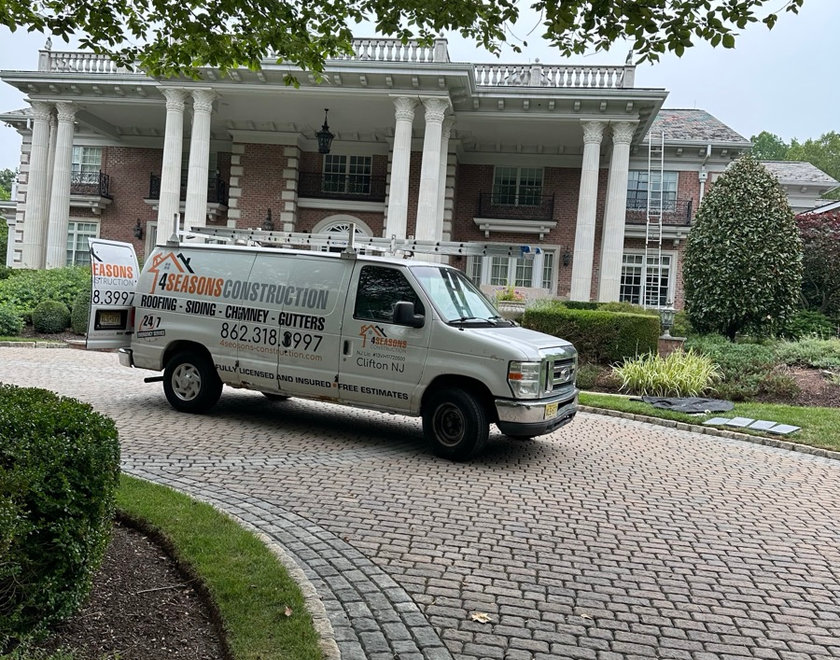 Paver patio being laid over a screeded sand bed in Wayne NJ