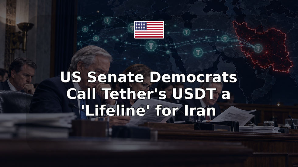 US Senate Democrats Call Tether's USDT a 'Lifeline' for Iran