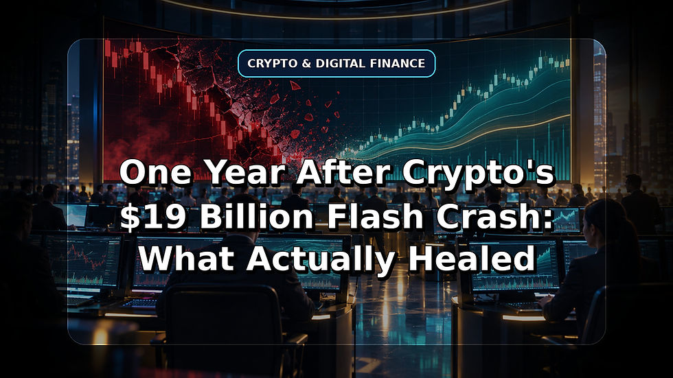 One Year After Crypto's $19 Billion Flash Crash: What Actually Healed