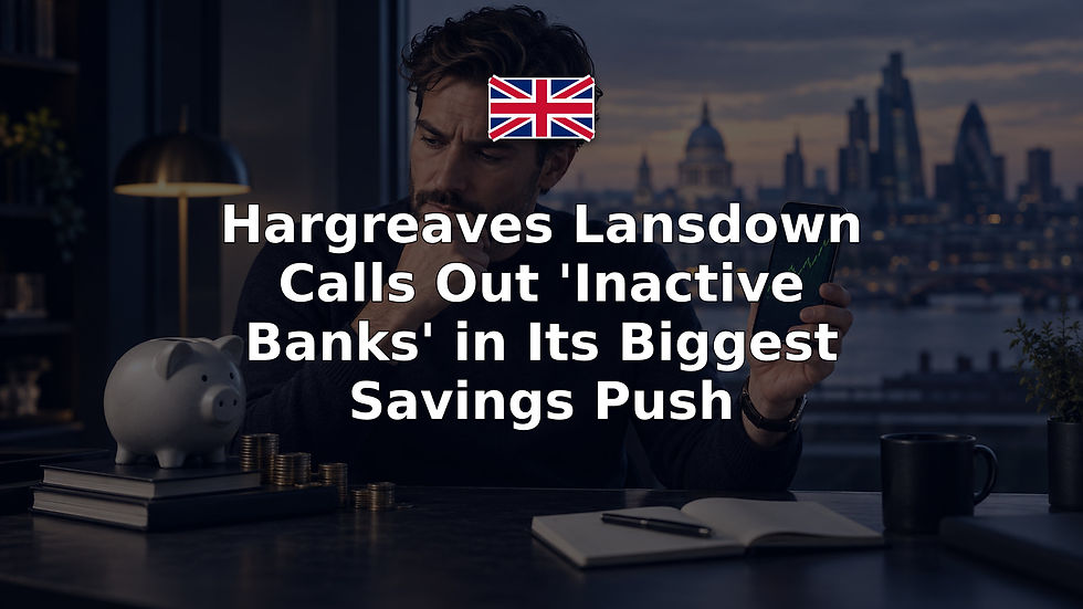 Hargreaves Lansdown Calls Out 'Inactive Banks' in Its Biggest Savings Push