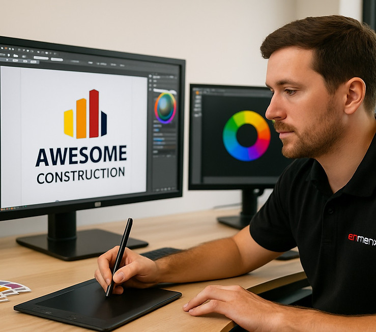 Employee working on Graphic Design by Merx Marketing Ltd