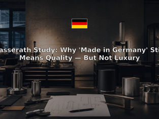 Sasserath Study: Why 'Made in Germany' Still Means Quality — But Not Luxury