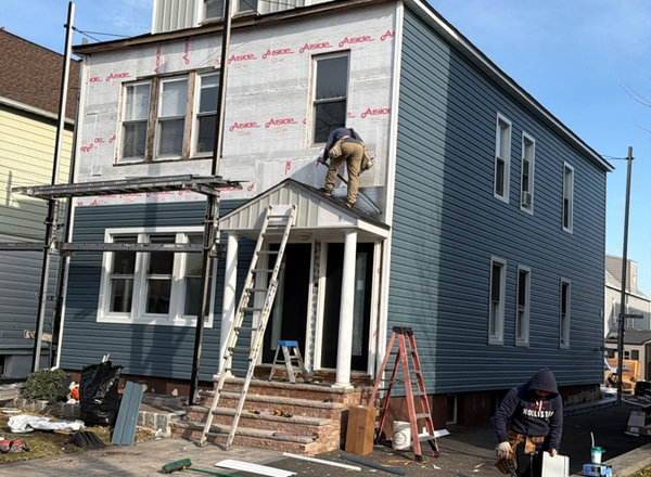 Finished window and exterior line on a North Jersey home