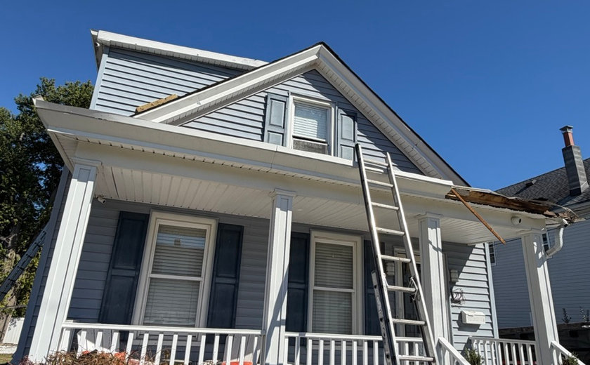 Flat roof work on a Passaic NJ two-family home by Four Seasons Roofing and Construction
