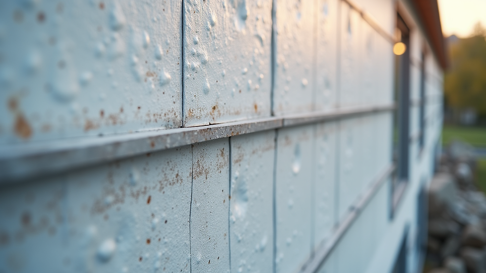 Close-up view of external wall insulation layers being installed on a commercial building