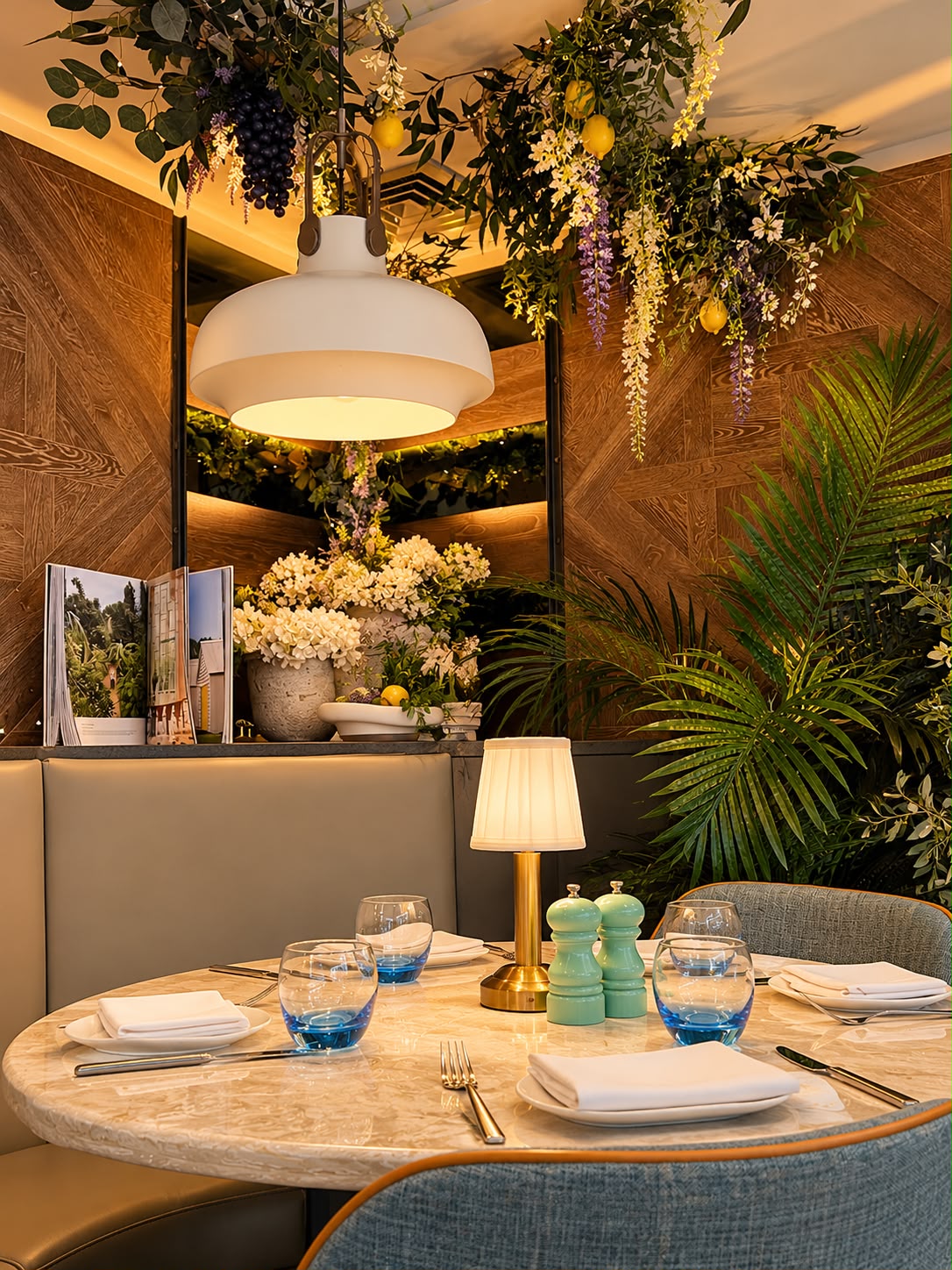 The dining room at Bella Capri Fleet, set for a private celebration