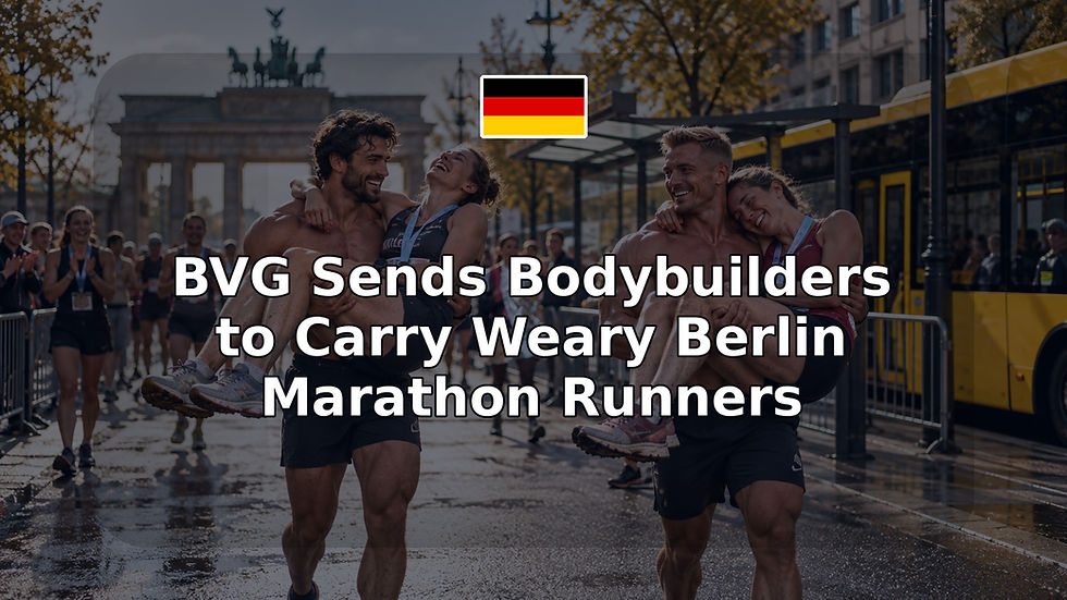 BVG Sends Bodybuilders to Carry Weary Berlin Marathon Runners