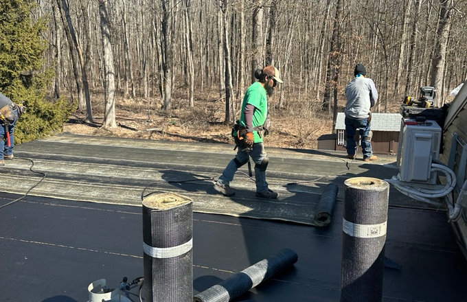 Flat Roof Repair by Four Seasons Roofing and Construction in North Jersey