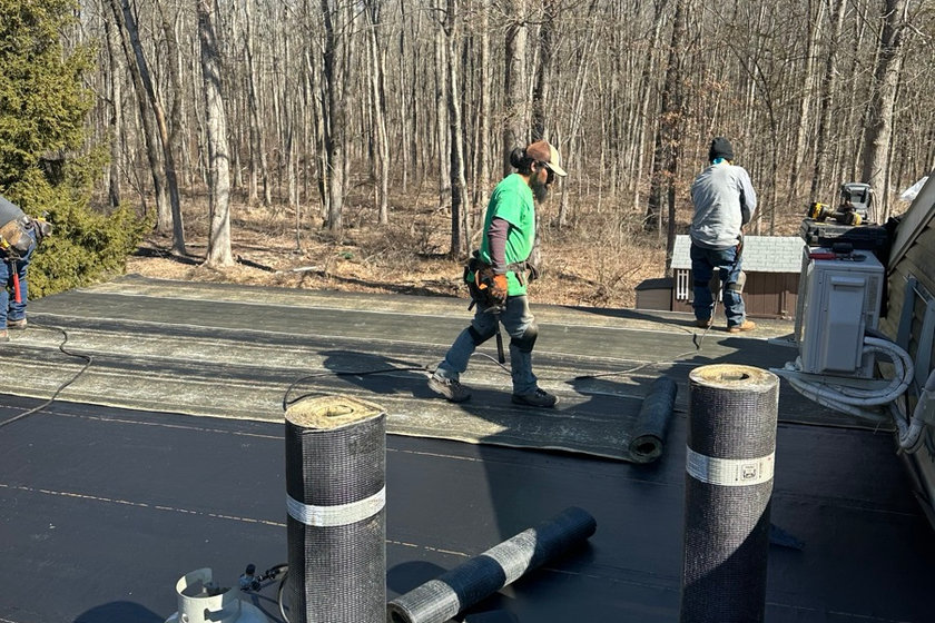 Brick chimney and flue repair by a masonry crew in Nutley NJ