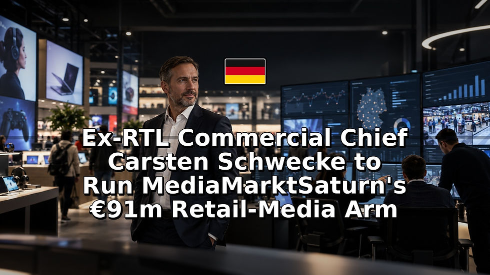 Ex-RTL Commercial Chief Carsten Schwecke to Run MediaMarktSaturn's €91m Retail-Media Arm