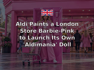 Aldi Paints a London Store Barbie-Pink to Launch Its Own 'Aldimania' Doll